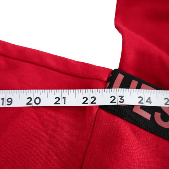 Guess NWT Red and Black Crop Top Hooded Sweatshirt With Joggers Track Suit - Picture 10 of 15
